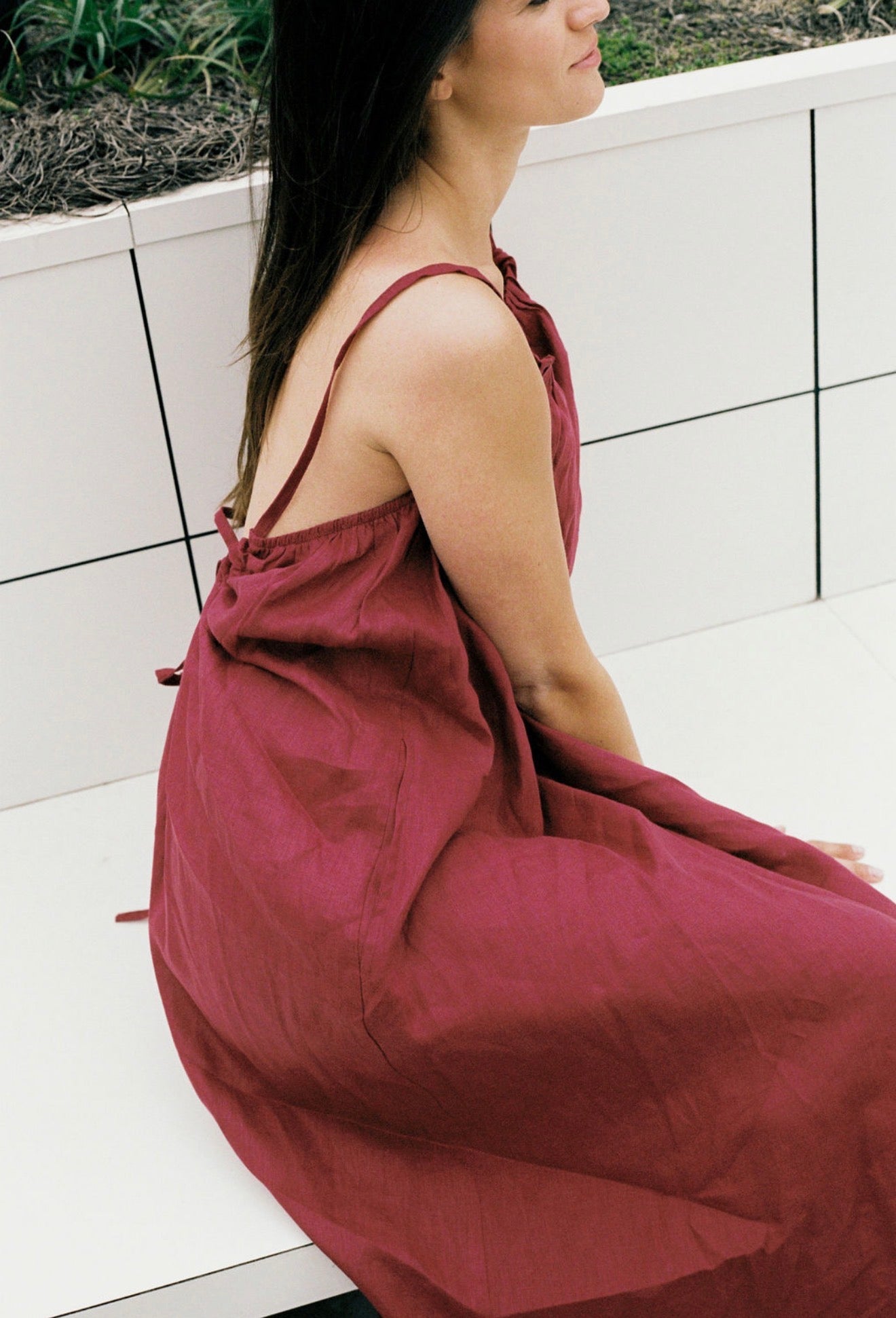 Robe dos nu à coulisse