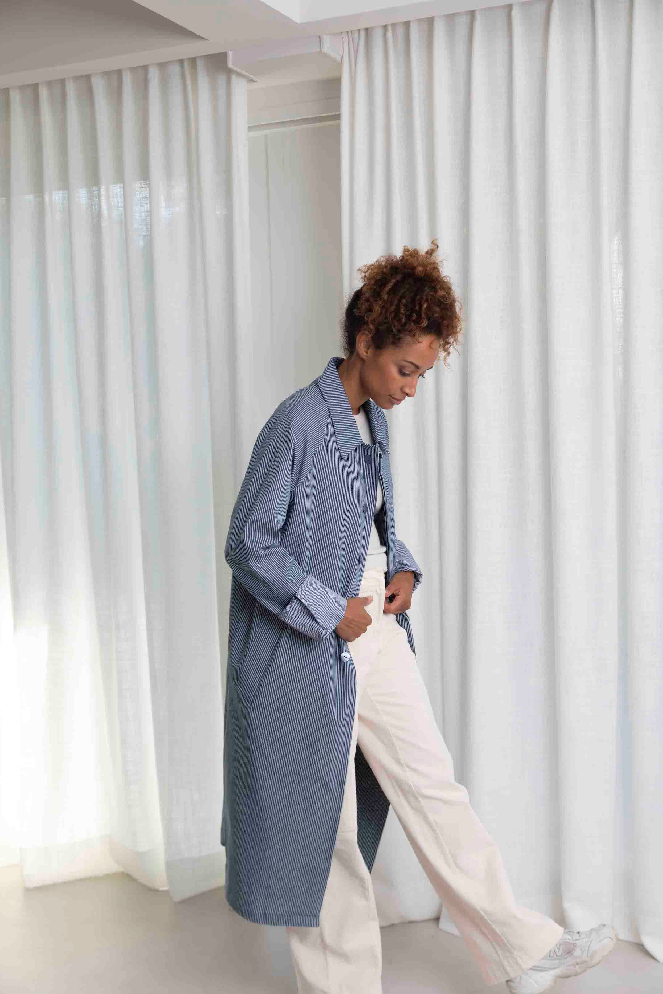 Manteau oversize jeans
