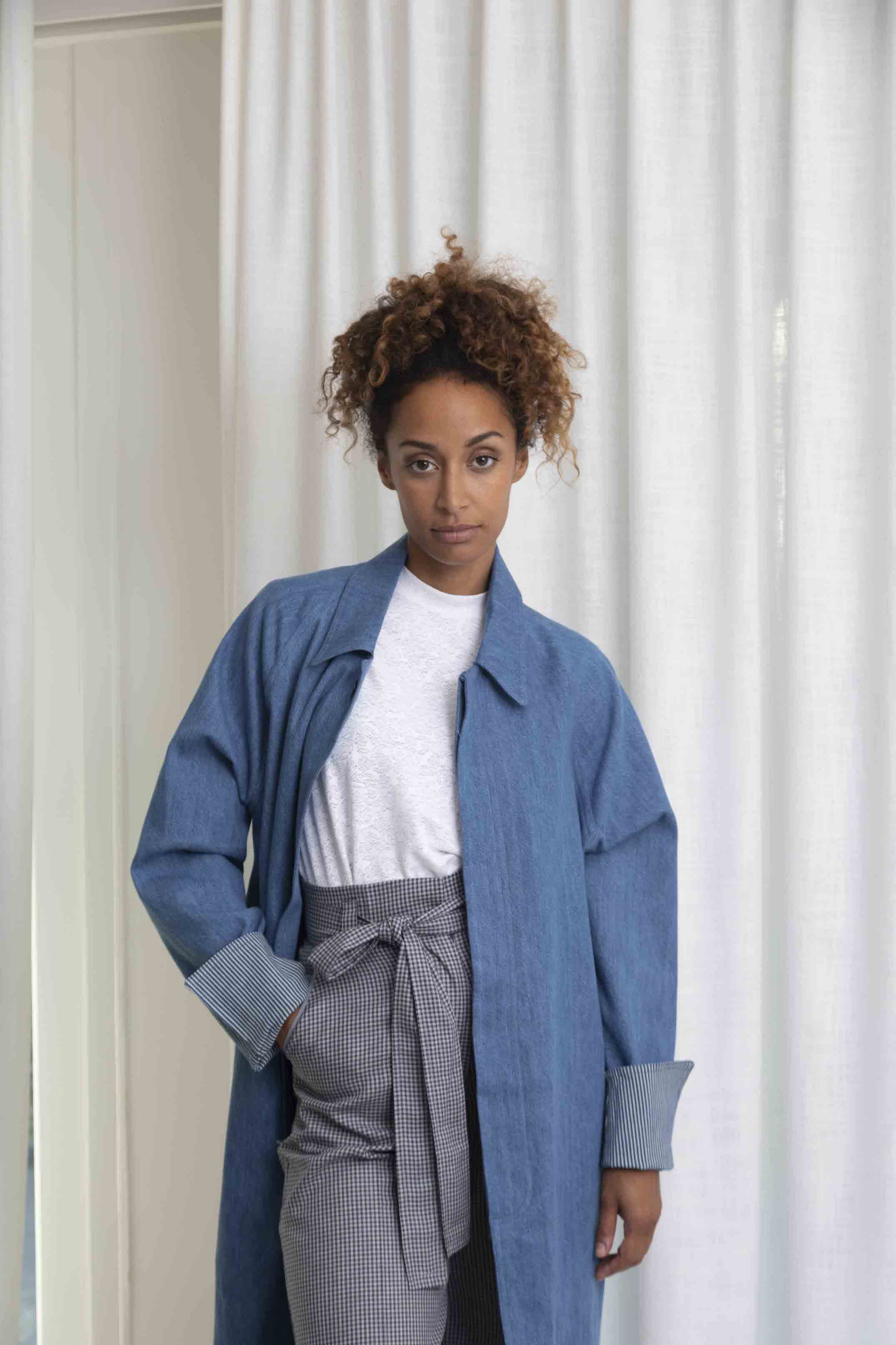 Manteau oversize jeans