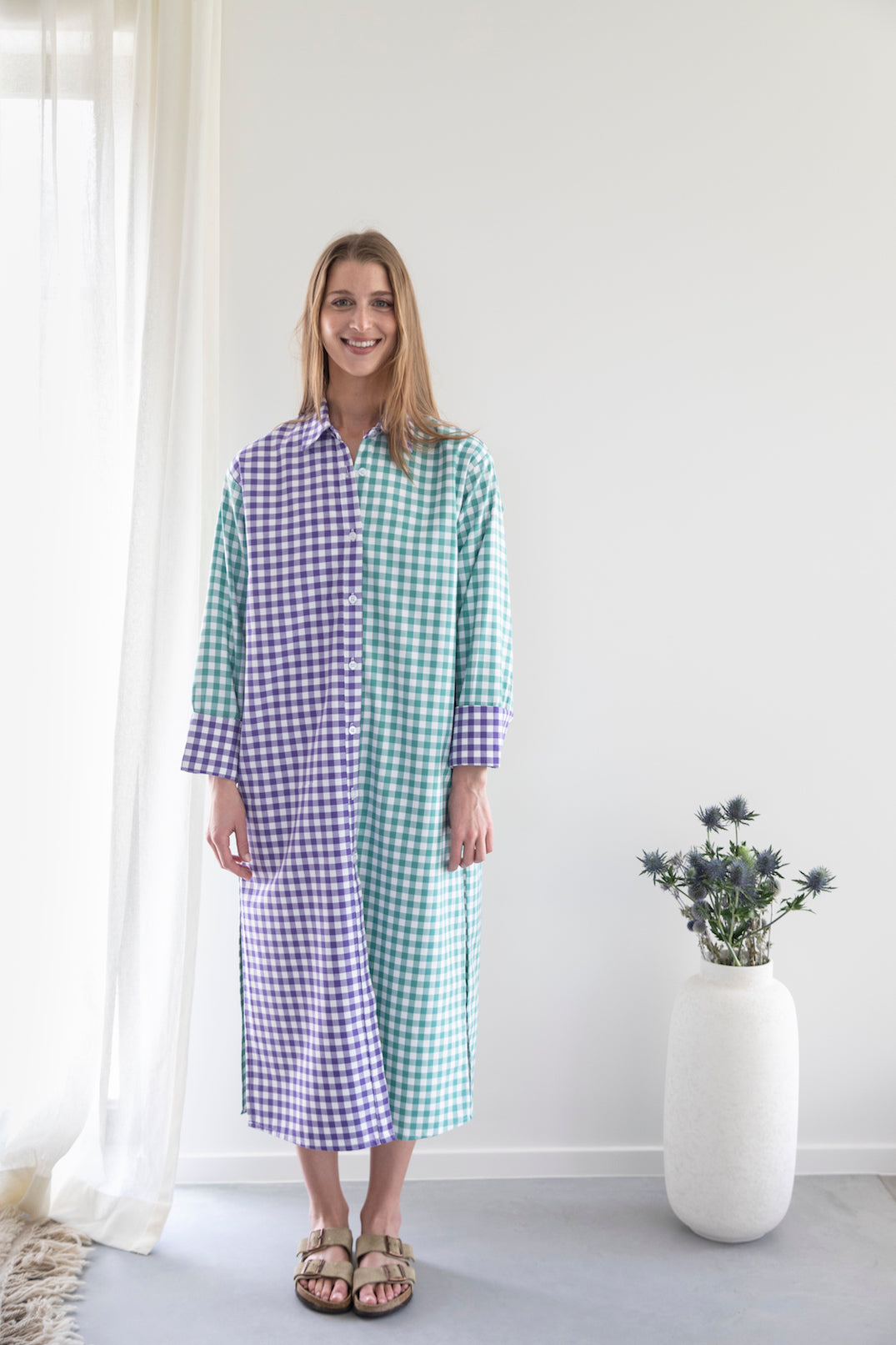 Robe-chemise patchwork