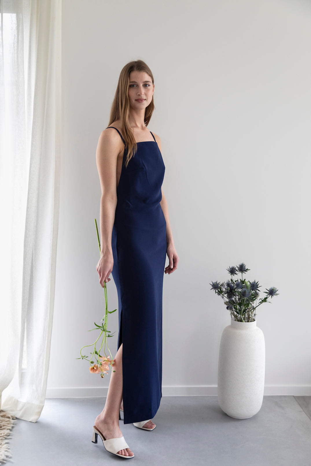 Robe longue à bretelles