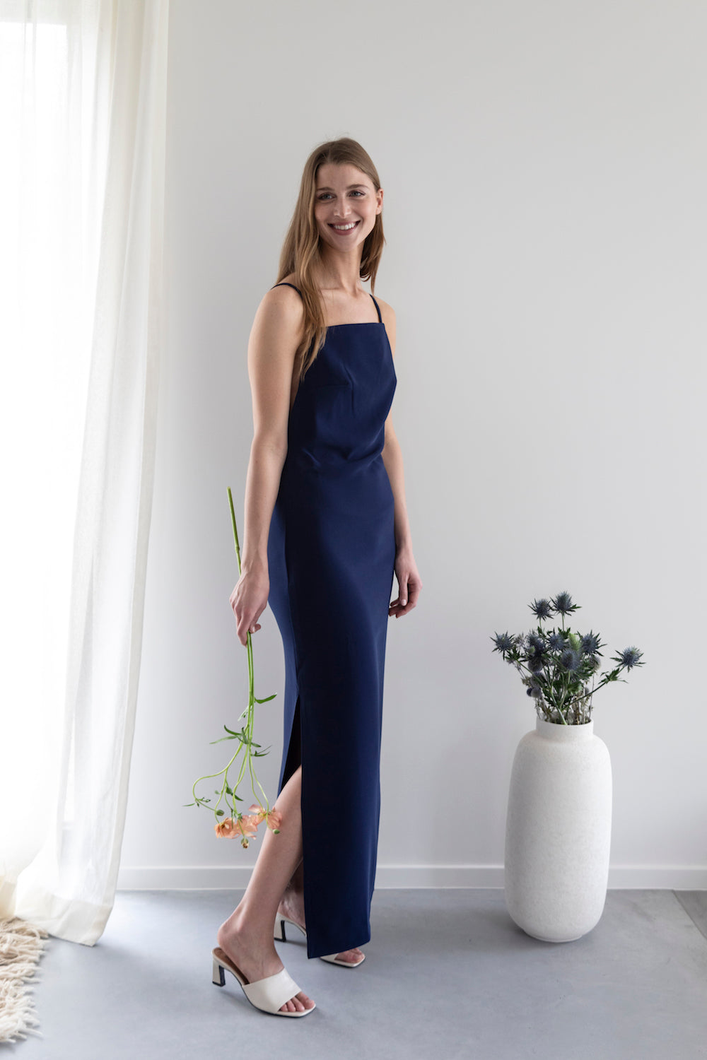 Robe longue à bretelles