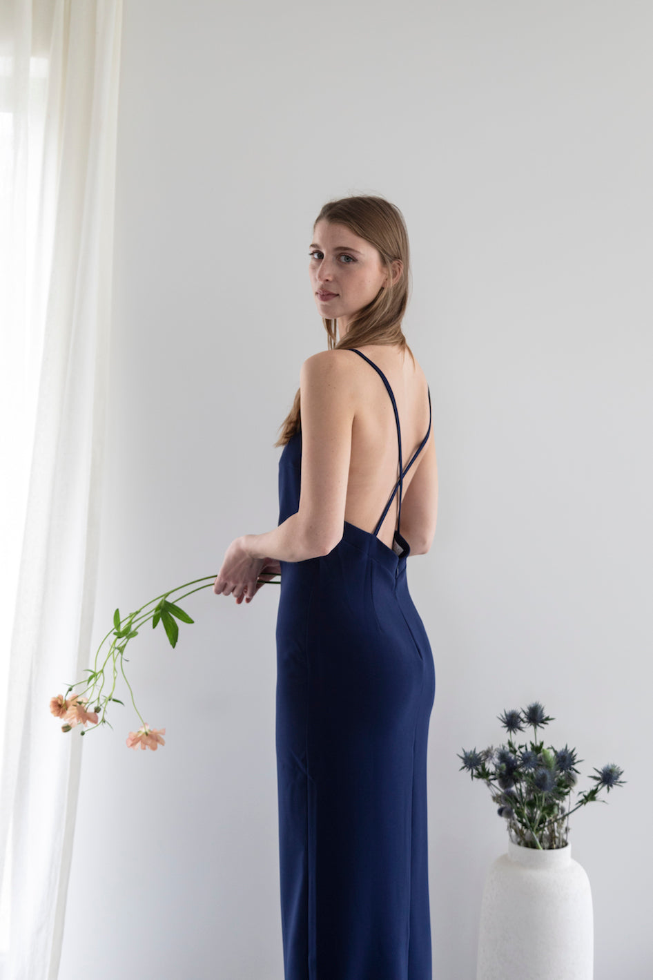 Robe longue à bretelles