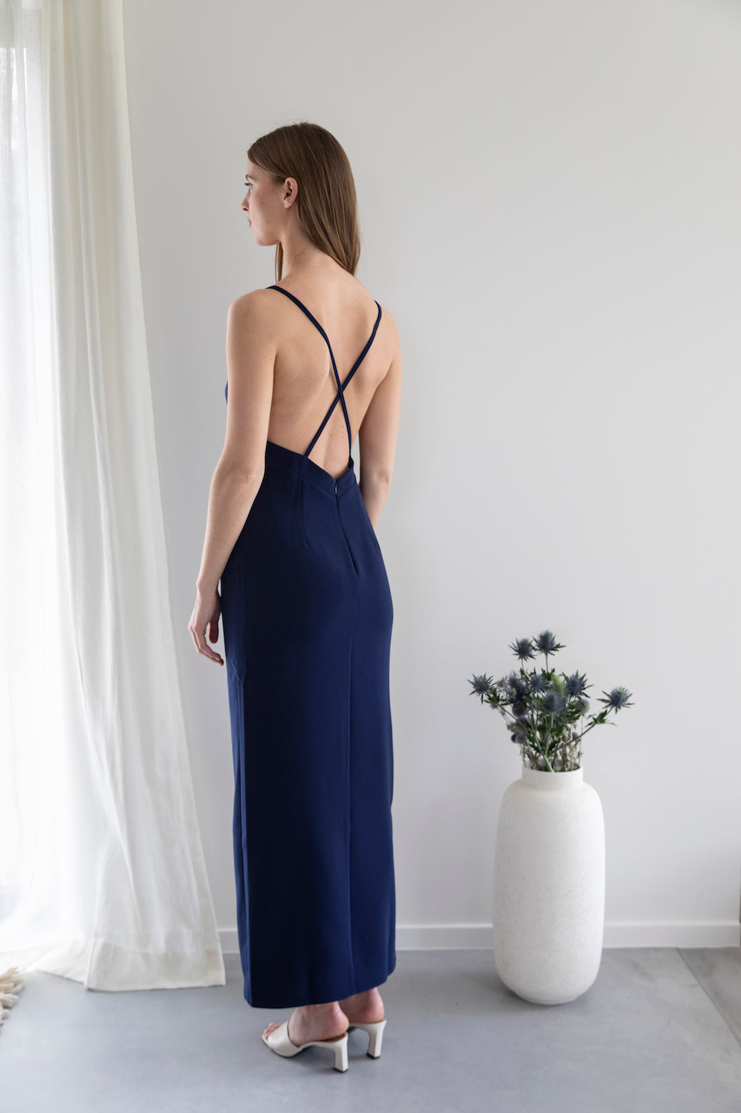 Robe longue à bretelles