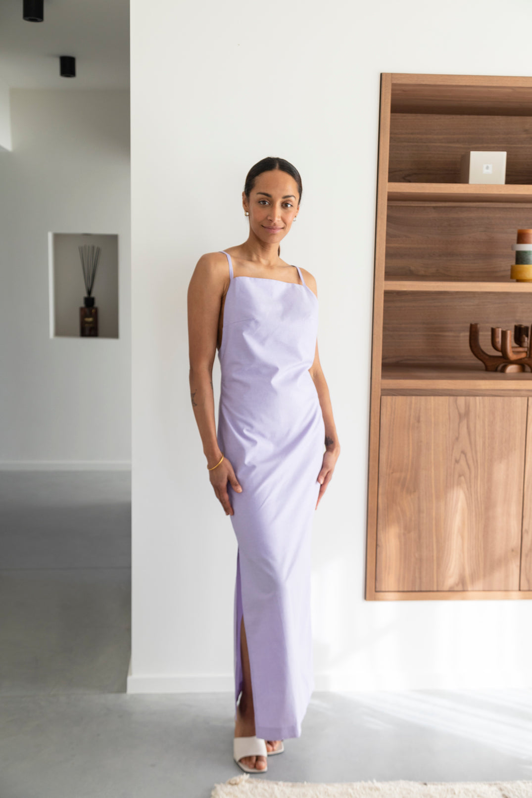 Robe longue à bretelles