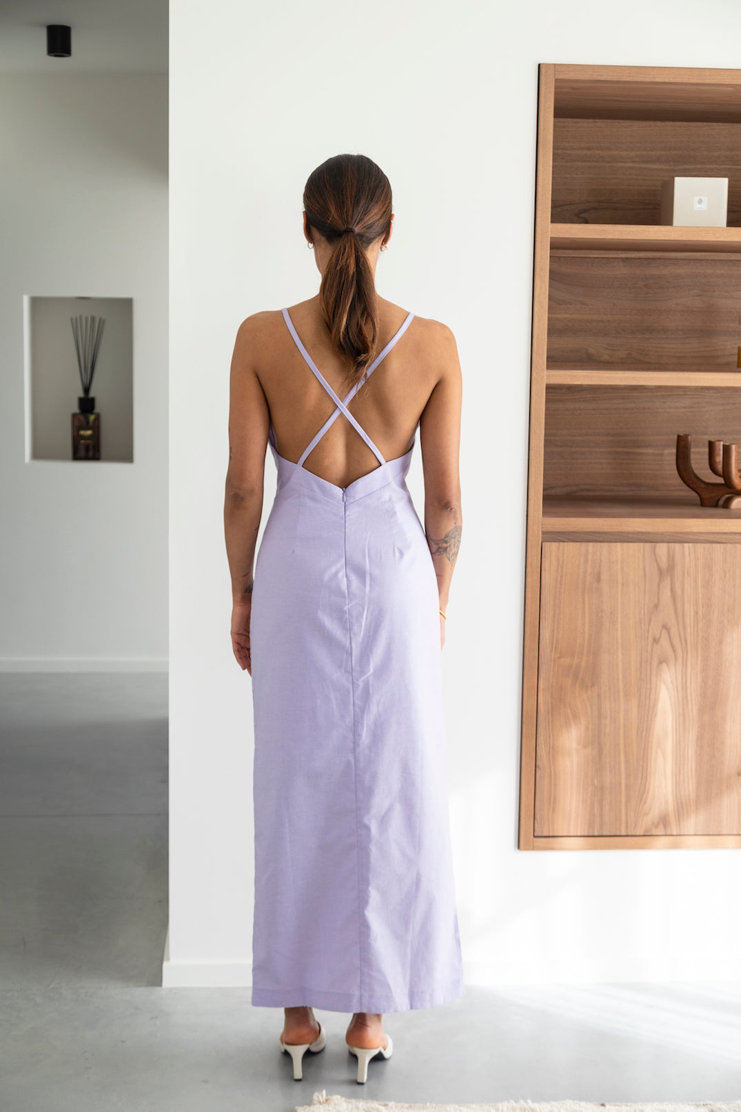 Robe longue à bretelles