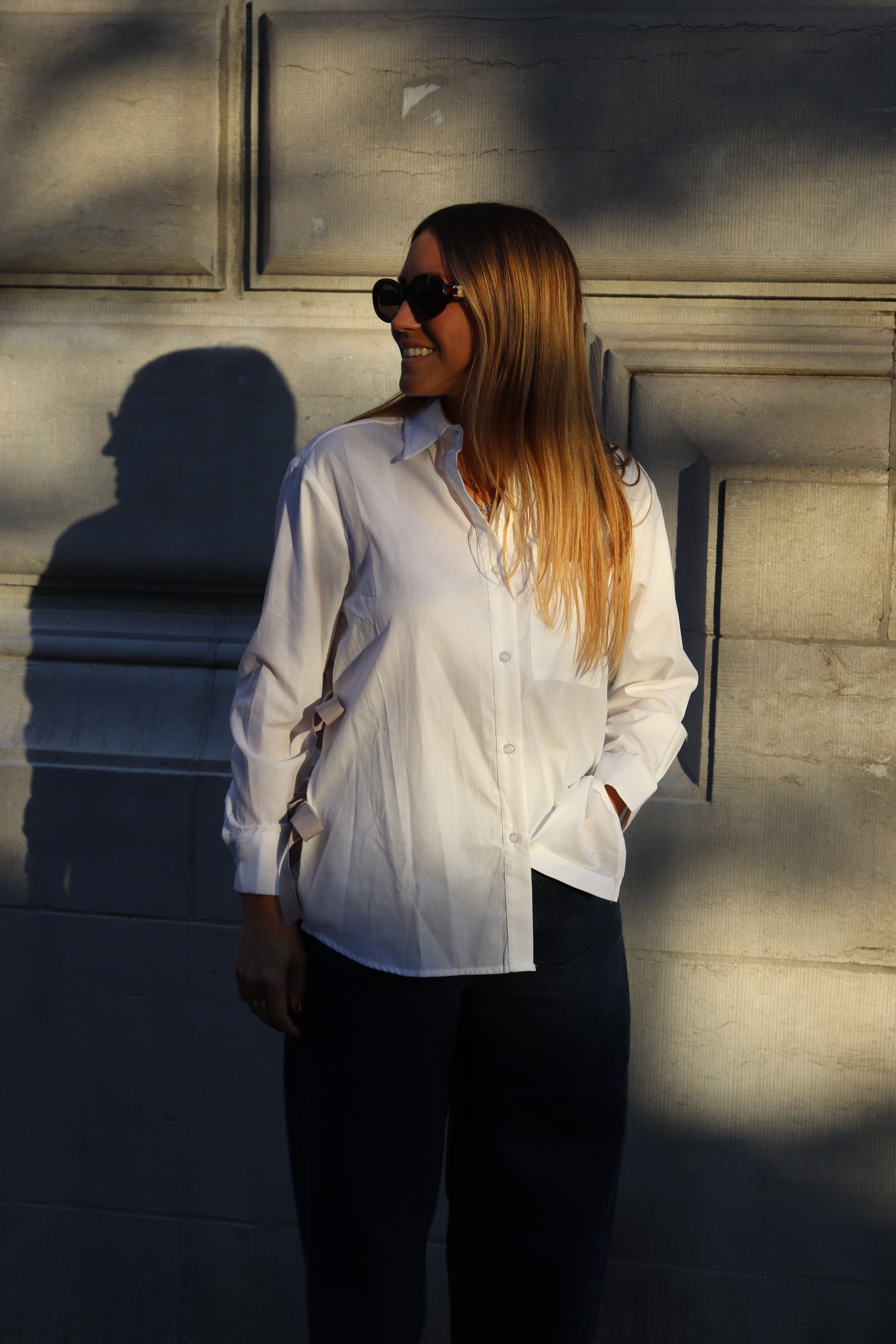 Chemise à rubans noués