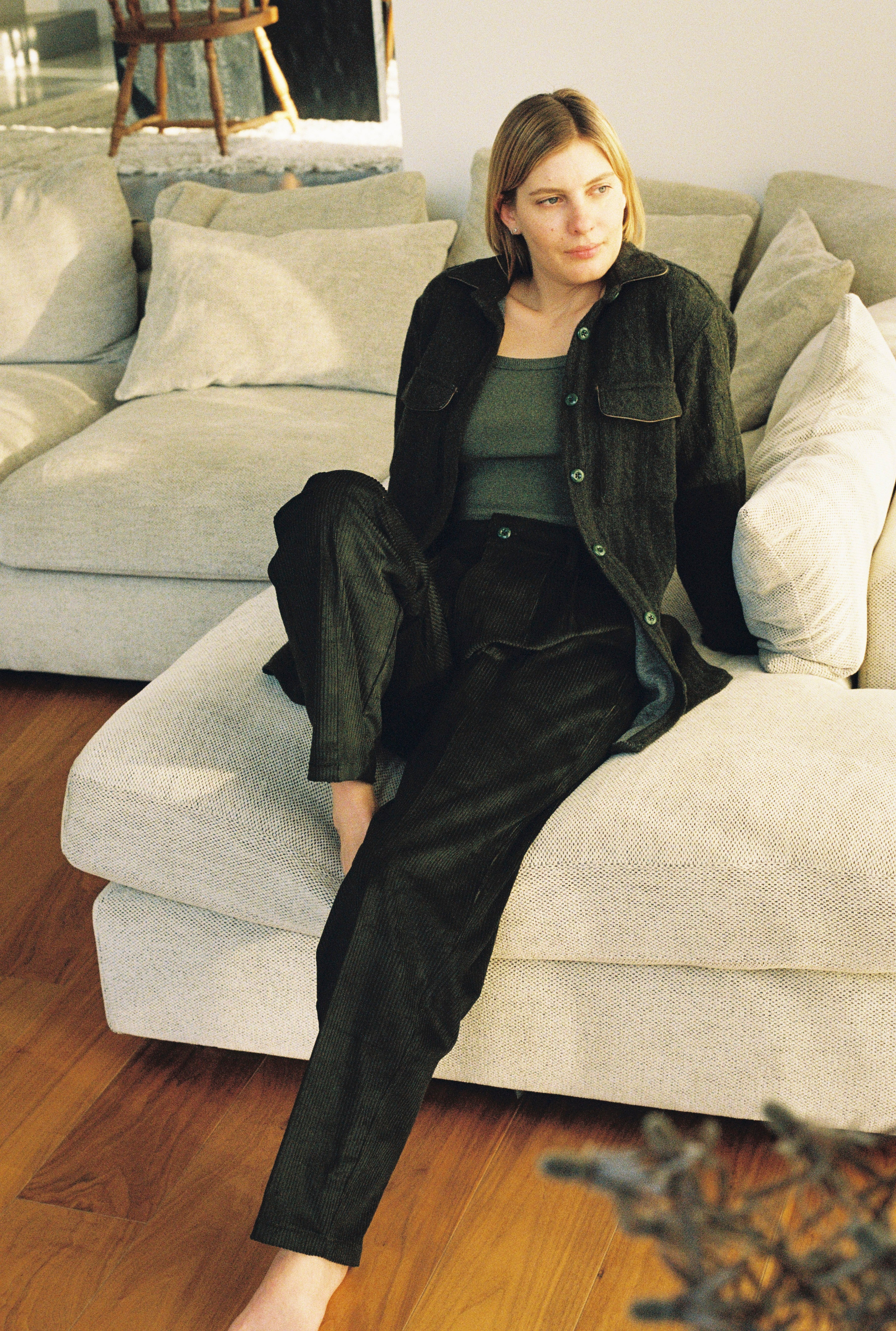 Pantalon "ballon" en velours