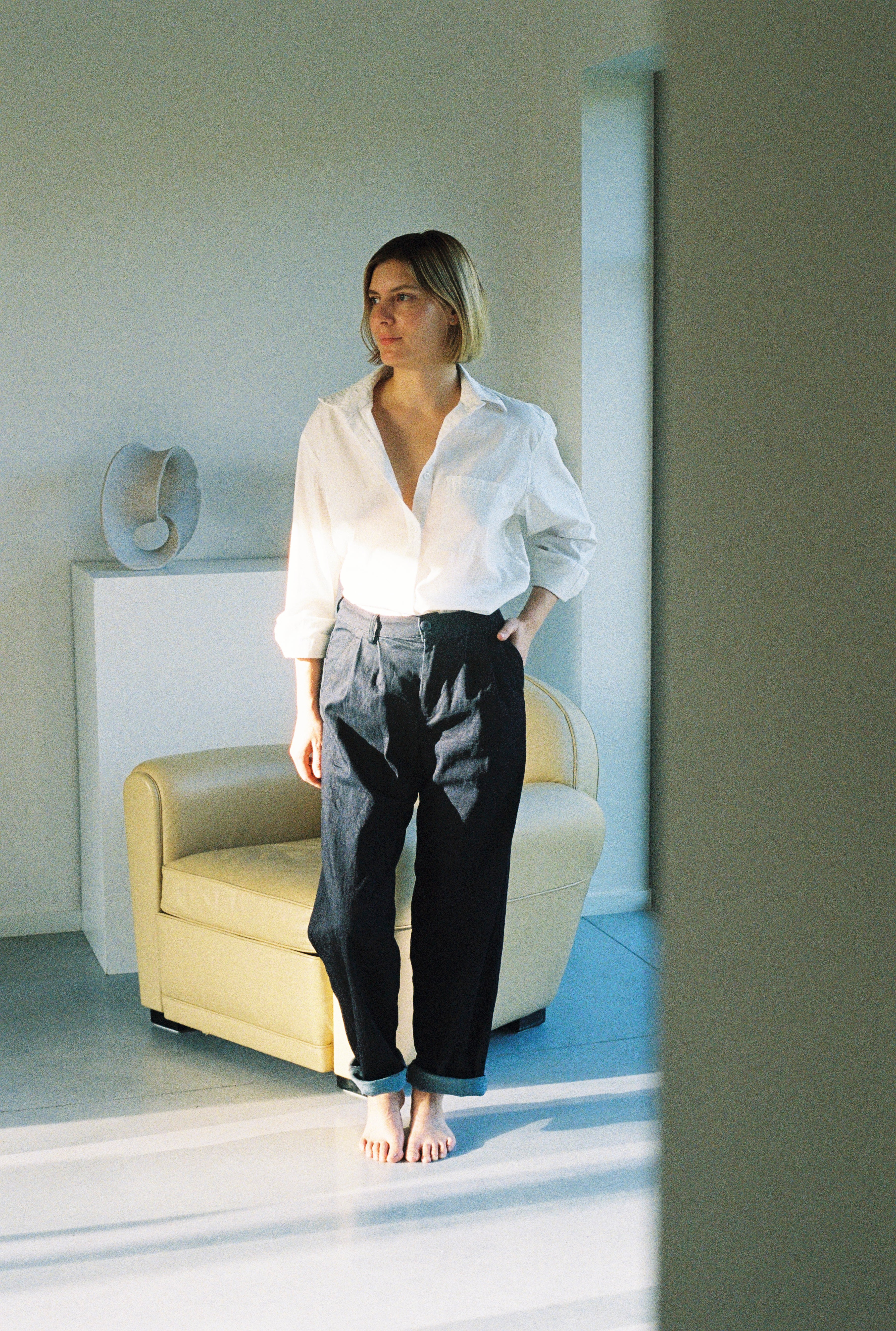 Pantalon "ballon" en jeans