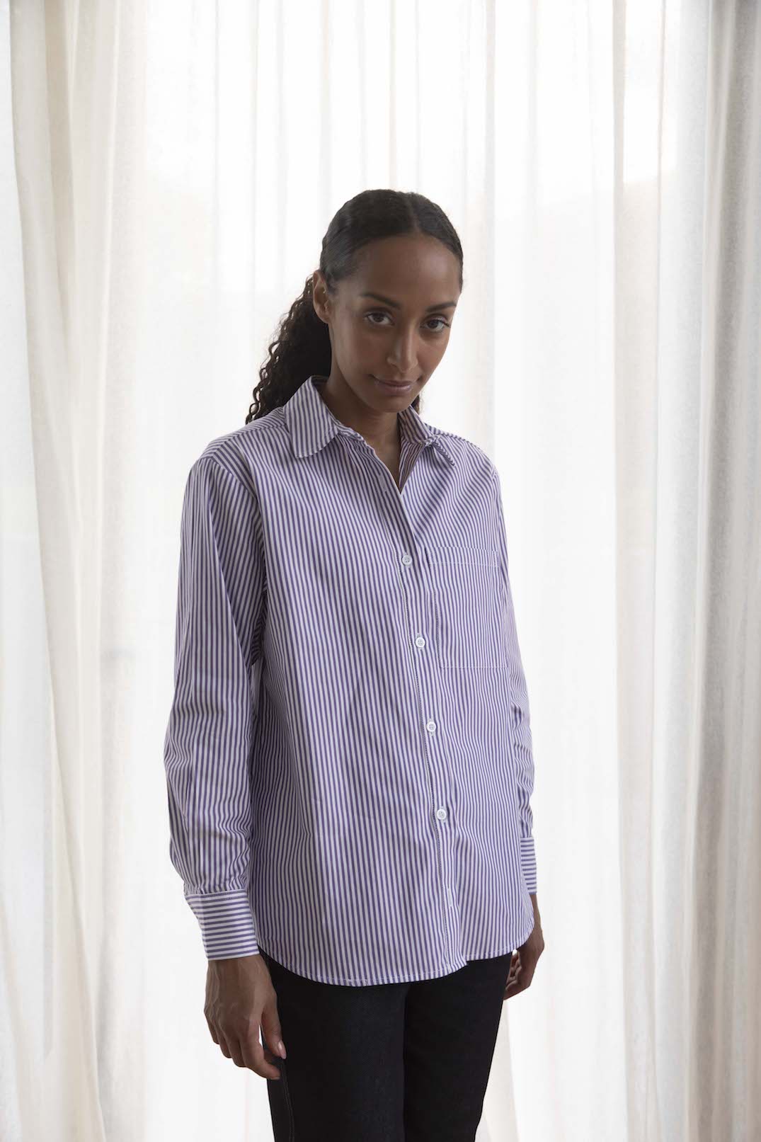 Chemise à rubans noués