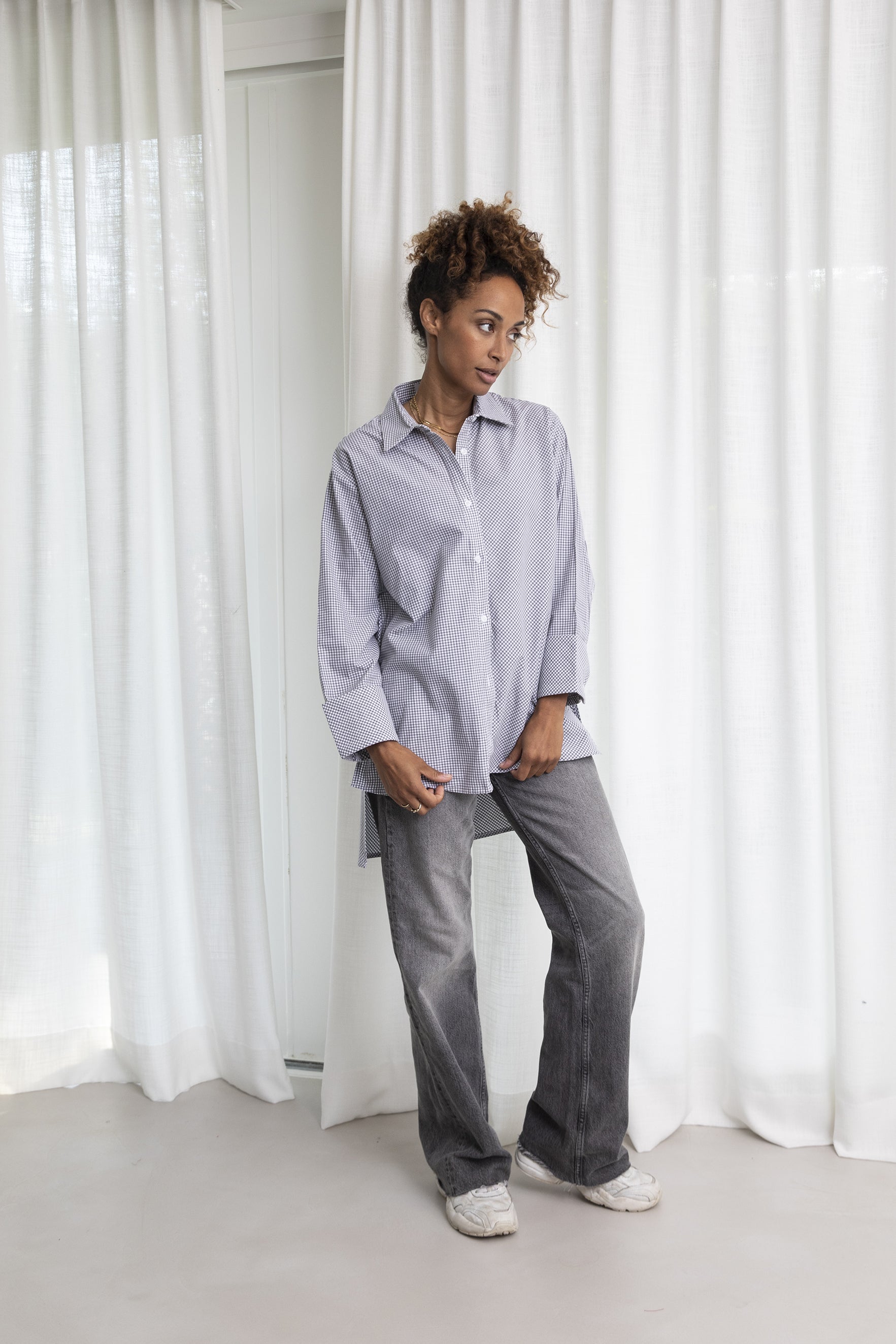 Chemise patchwork à carreaux