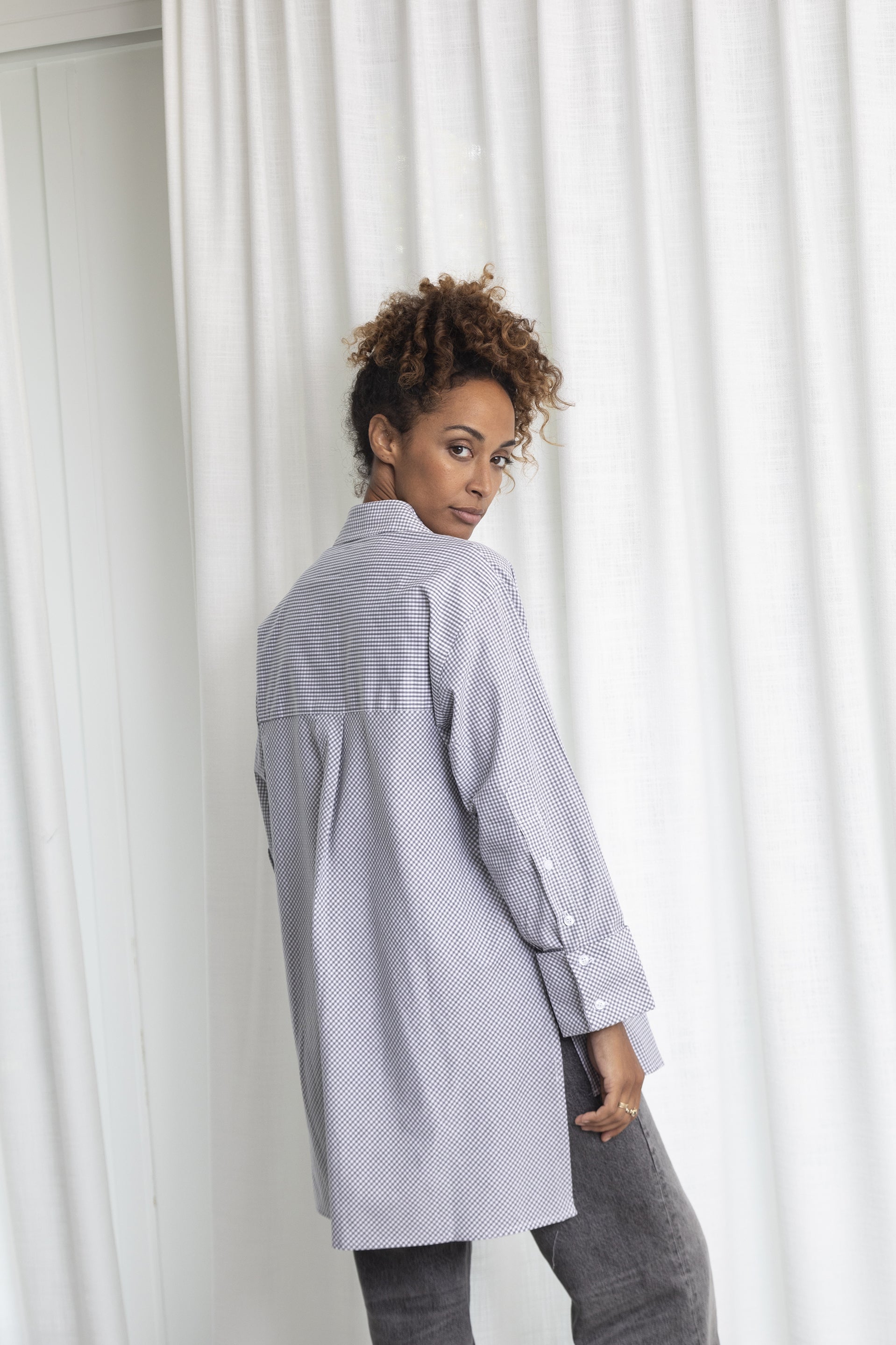Chemise patchwork à carreaux