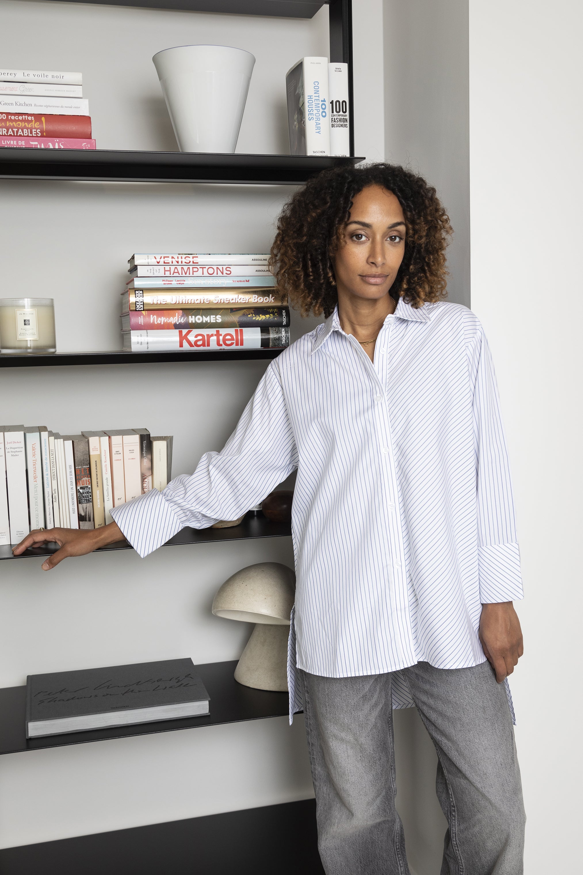 Chemise patchwork lignée