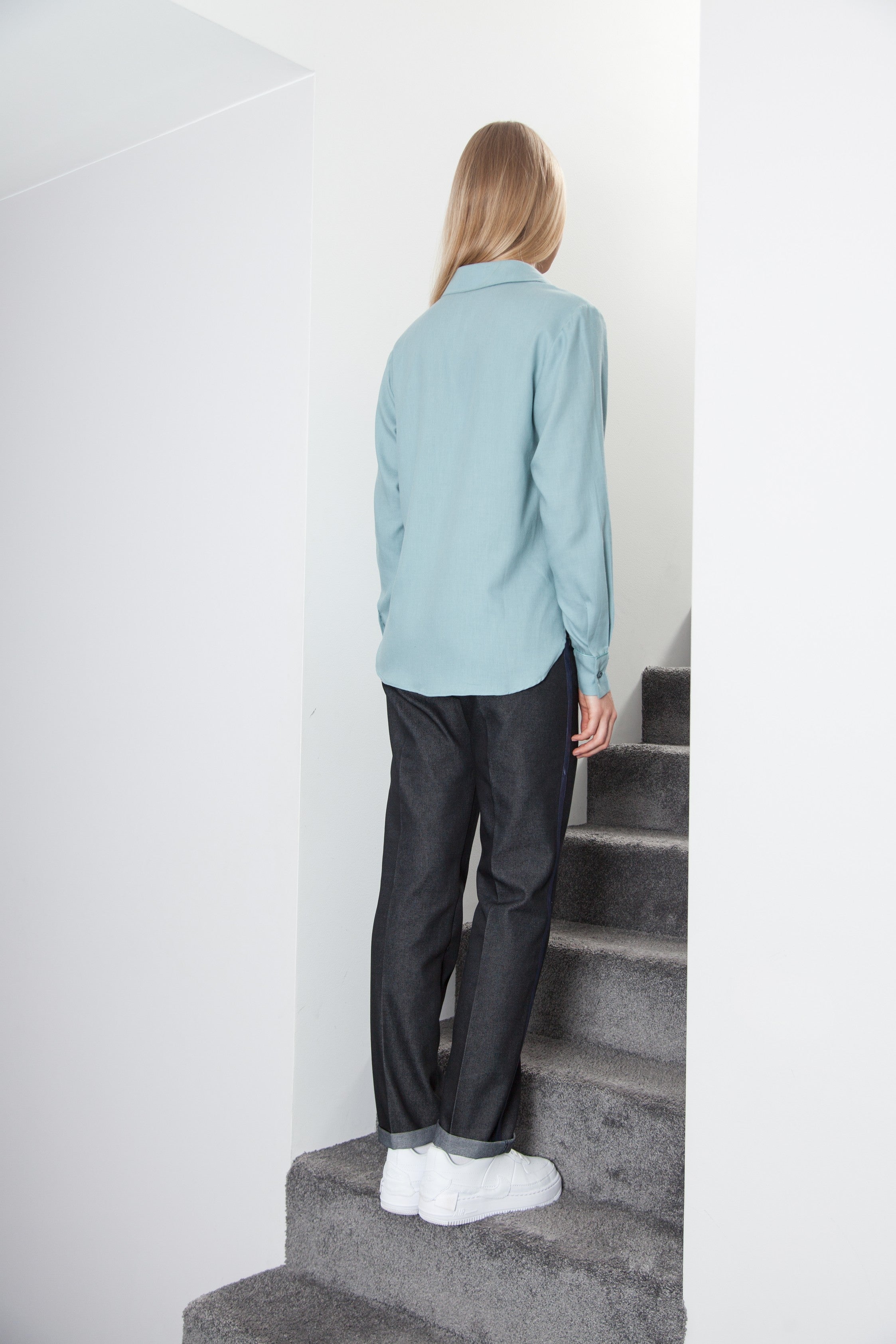 BOYFRIEND SHIRT MINERAL BLUE GREEN