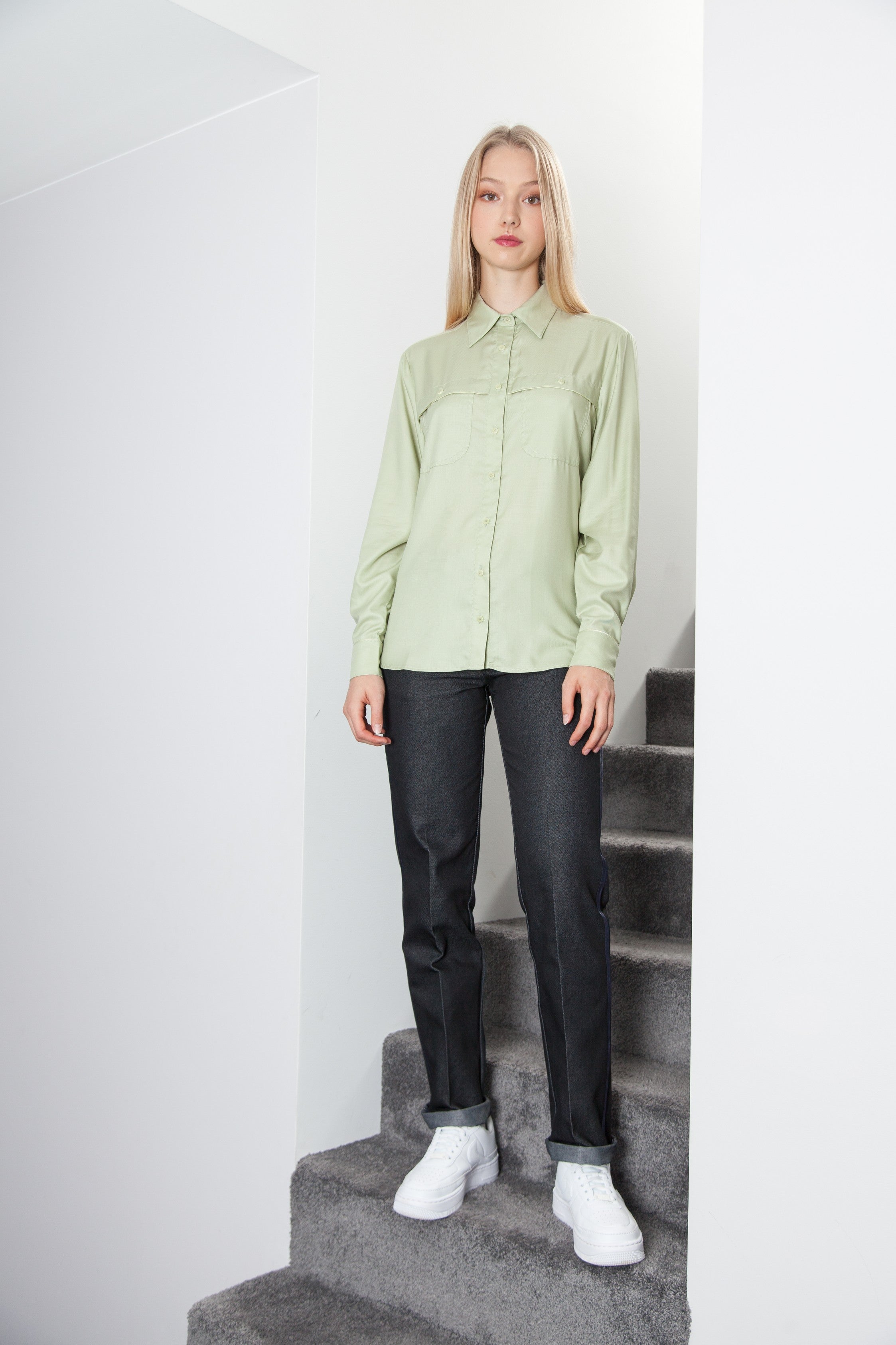 BOYFRIEND SHIRT PISTACHIO
