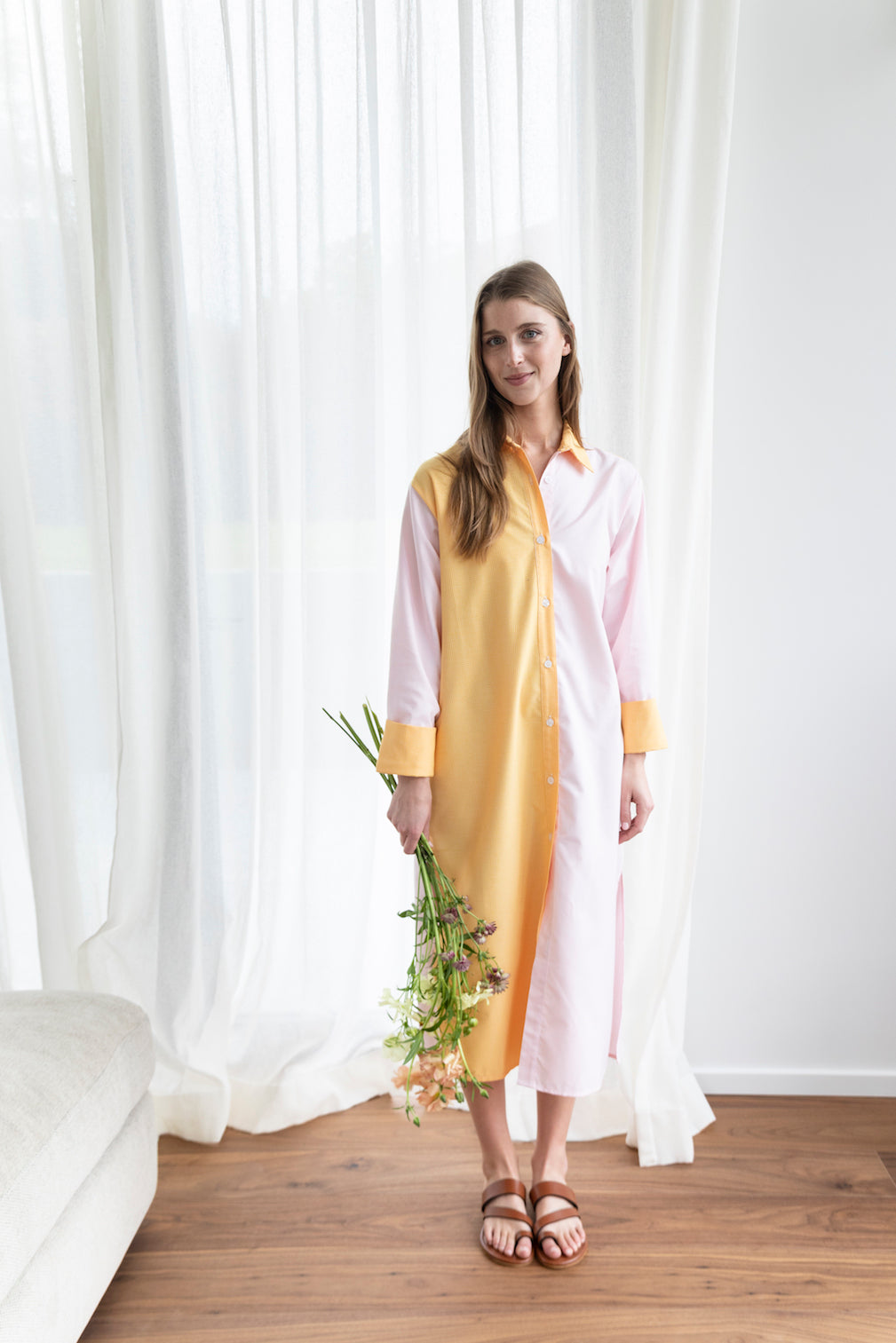 Robe-chemise patchwork