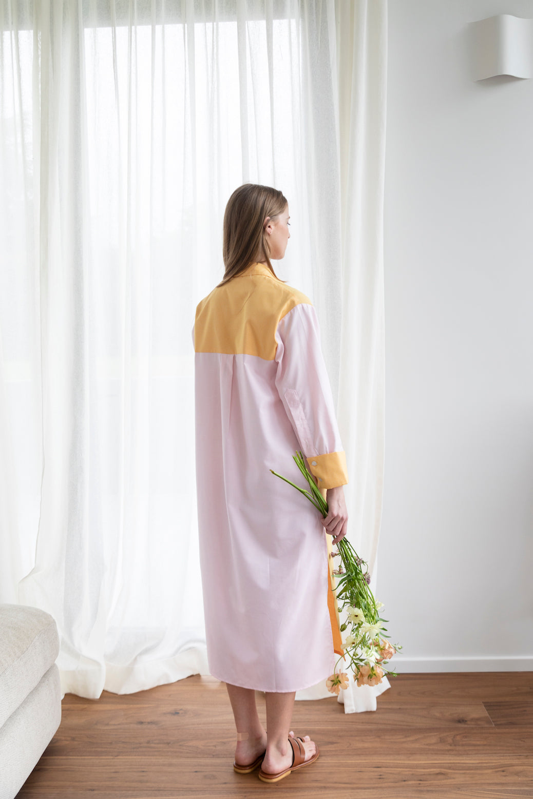 Robe-chemise patchwork