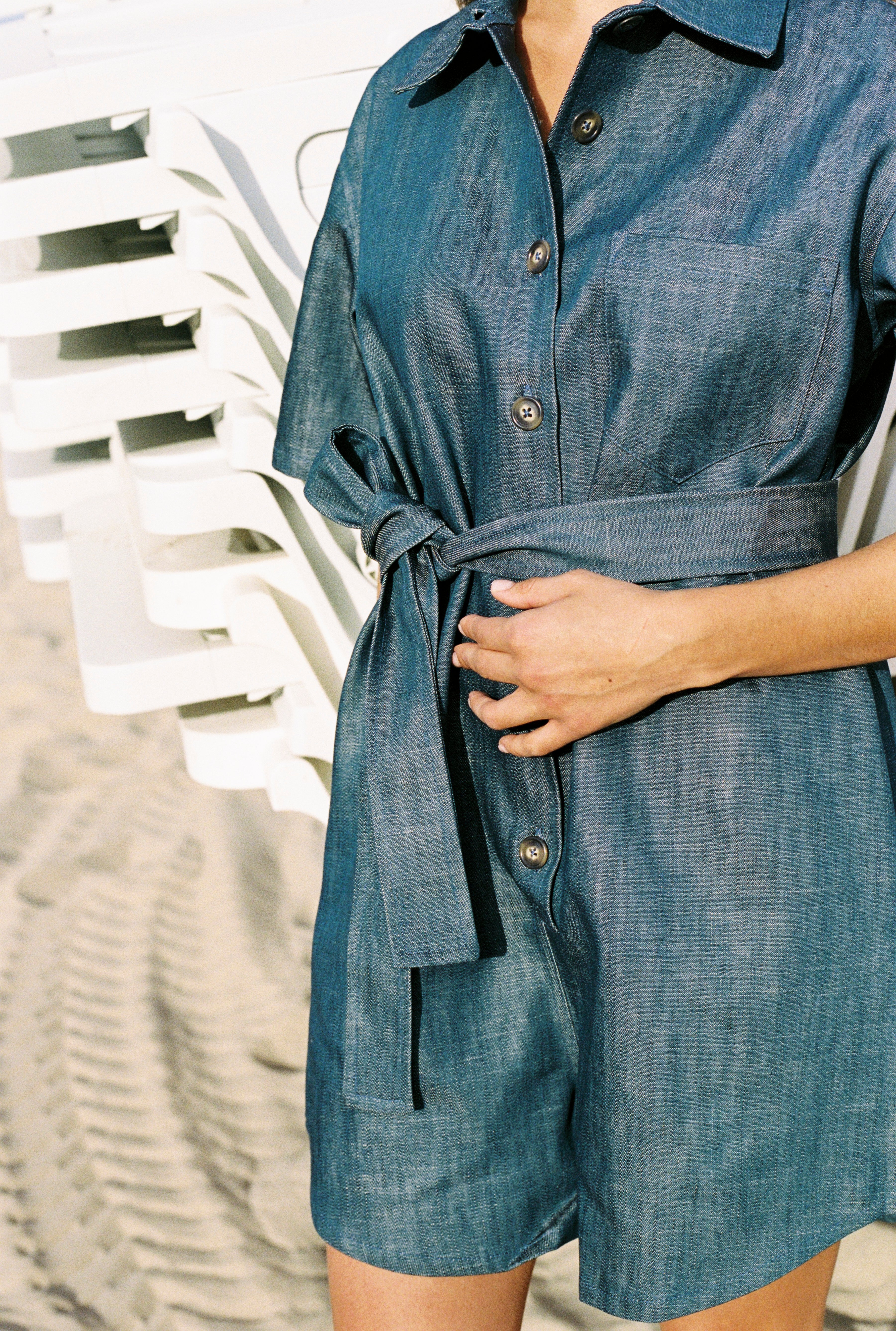 Combishort en jeans