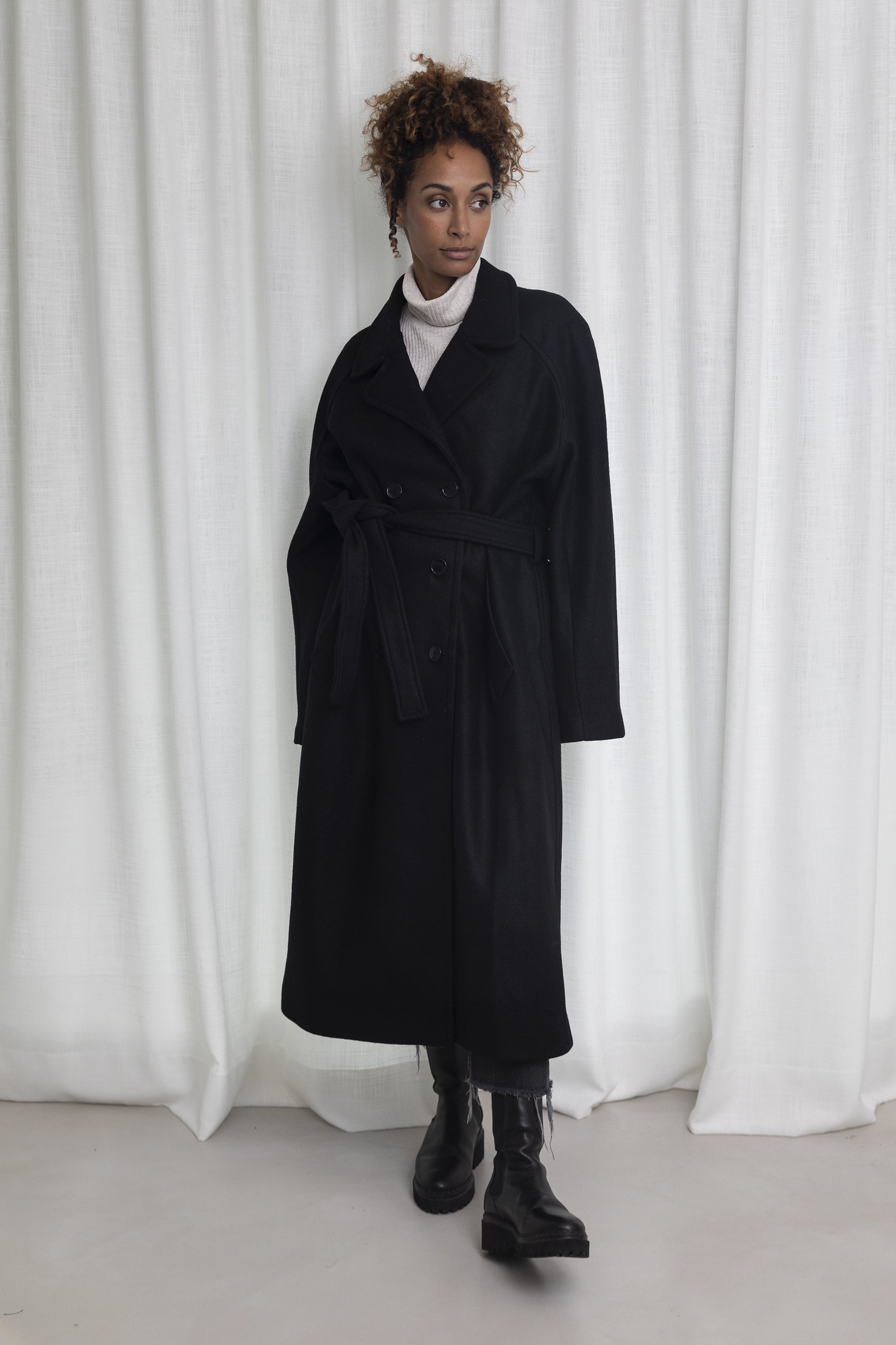 Manteau oversize noir