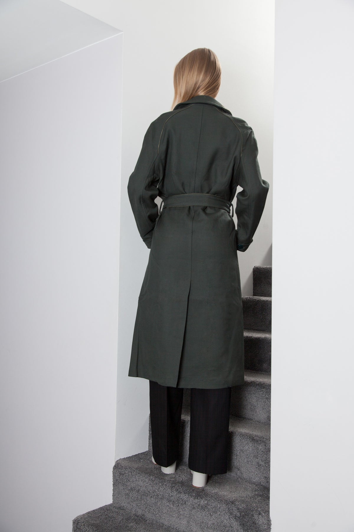 OVERSIZED LONG COAT WOOL GREEN